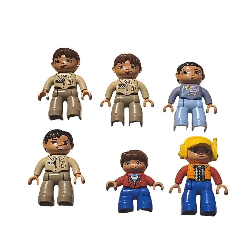 Duplo Lot Of (6) Figure People Pieces Minifigures Mixed Men Women